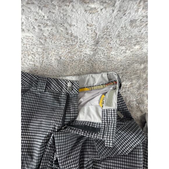 Burton Size XS Dryride Plaid Cargo Snowboard Pants Gray Button Zip Pocket Winter - Picture 8 of 13